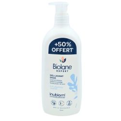 Biolane Expert Gel lavant doux +50% offert 750 ml - Nettoie en douceur et préserve la peau et le cuir chevelu de bébé