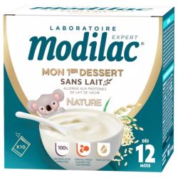 Modilac Mon 1ᵉʳ Dessert Nature Sans Lait +12 Mois - 10 Sachets