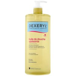 Dexeryl Essentiel Huile de Douche Apaisante - 1L - Nettoyant relipidant pour peaux très sèches