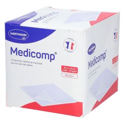 Hartmann Medicomp Compresses en Non-Tissé Stériles - 10 x 10 cm - 50 x 2 Pcs