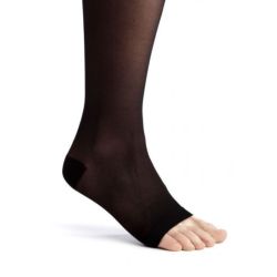 Thuasne Venoflex Kokoon Absolu Classe 3 Chaussettes de Contention Femme Pieds Ouverts Noir - Normal - Taille 4