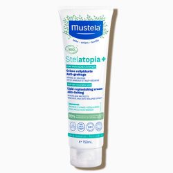 Mustela Stelatopia+ Crème Relipidante Anti-Grattage Bio - 150 ml - Répare, protège et apaise