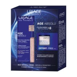 Uriage Coffret Age Absolu Sérum 30 ml + Crème Rose 15 ml - Duo anti-âge redensifiant et éclat