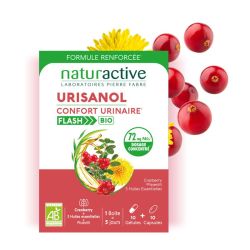 Naturactive Urisanol Flash Bio 10 Gélules et 10 Capsules – Confort urinaire
