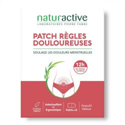Naturactive Règles Douloureuses Patch Chauffant Boîte de 2 Patchs – Thermothérapie et soulagement des crampes