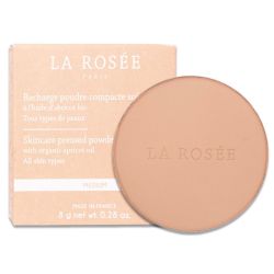 La Rosée Recharge Poudre Compacte Soin Bio - 8g - Médium - Teint unifié, mat et hydraté