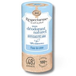 Respectueuse Déodorant Naturel Solide Fleur de Coton 48h 50ml – Peaux sensibles