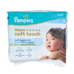 Pampers Aqua Soft Touch Lingettes Bébé 144 lingettes – Nettoyage et protection