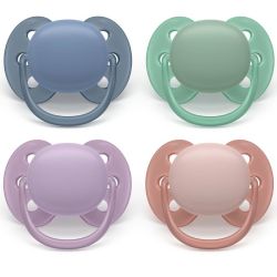Philips Avent Pacifier Ultra Soft Sucettes Orthodontiques en Silicone Fun 6-18 Mois - 2 Sucettes