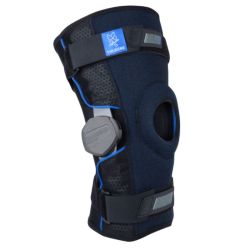 Thuasne GenuStart® ROM Genouillère Ligamentaire Articulée Ouverte Bleu - Long - Taille XXXL
