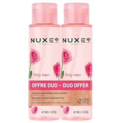 Nuxe Very Rose Eau Micellaire Apaisante - 2 x 400 ml - Nettoie, démaquille et apaise