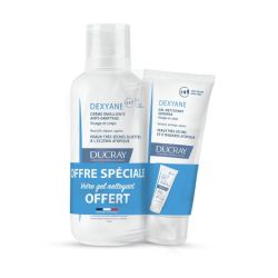 Ducray Dexyane Crème Émolliente Anti-Grattage 400ml + Gel Nettoyant Surgras 100ml Offert