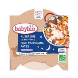 Babybio Assiette Parmigiana Aubergines Macaroni Origan 15 mois - 260g