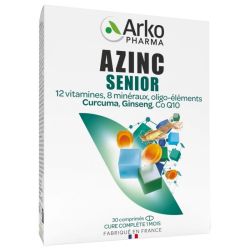 Arkopharma Azinc Senior - 30 Comprimés - Énergie, mémoire et immunité au quotidien