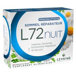 Lehning L72 Nuit Sommeil Réparateur - Mélatonine LP-1,9mg - 30 Gélules