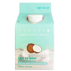 Inuwet Bain Moussant - Senteur Lait de Coco - Mousse Généreuse et Crémeuse - 230ml