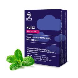 PhytoResearch Nuizz Ronflement 30 comprimés à sucer - Réduit les ronflements et libère les voies respiratoires