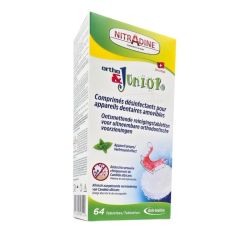 NitrAdine Ortho Junior Comprimés Désinfectants Et Nettoyants Anti-Candida Anti-Biofilm 64 Comprimés – Hygiène orthodontique