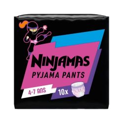 Pampers Ninjamas Pyjama 10 Pants Rose - Taille 4-7 ans