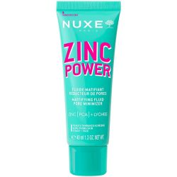 Nuxe Zinc Power Fluide Matifiant Réducteur de Pores - 40ml - Soin visage peaux mixtes à grasses