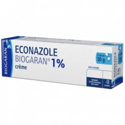 Biogaran Econazole 1% Crème - Mycoses Peau, Ongles et Cheveux - Tube de 30g