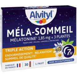 Alvityl Méla-Sommeil Nuit 30 Gélules - Endormissement, relaxation, sommeil de qualité