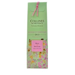 Collines de Provence Bouquet Parfumé Musc & Pistache 100ml - Diffuseur d'ambiance continu floral et musqué pour la maison