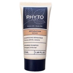 Phyto Réparation Shampooing Réparateur - 50 ml - Cheveux abîmés, cassants - Nettoie et restaure