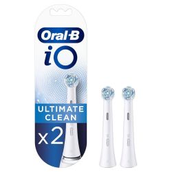Oral-B iO Ultimate Clean – Lot de 2 Brossettes – Élimination de la Plaque 100 % dès le 1er Jour