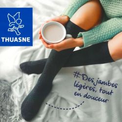 Thuasne Venoflex Soft & Care Chaussettes de Contention Mixtes - Classe 3 - Noir - Taille 3 - Normal