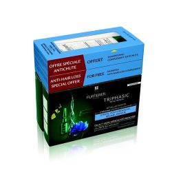 René Furterer Coffret Triphasic Reactional Traitement Antichute 12x5ml + Shampooing Stimulant 100ml