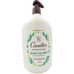 Cavaillès Gel Bain Douche Surgras Secret de Forêt 1 L - Nettoie en douceur les peaux sensibles