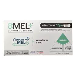 8:MEL+ Mélatonine 1,9mg - 60 comprimés