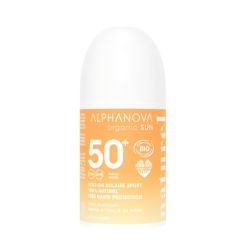Alphanova Organic Sun Roll-On Solaire Sport Bio SPF50+ Visage & Corps Très Haute Protection - 50g