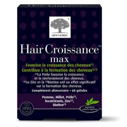 New Nordic Hair Croissance Max - Relance la Pousse des Cheveux - 60 Gélules