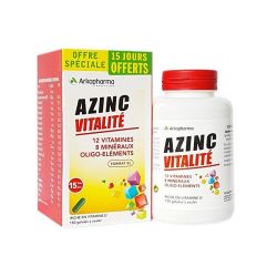 Arkopharma Azinc Vitalité Vitamines et Minéraux 120 gélules + 30 offertes
