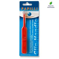 Papilli Clip Handle - Manche pour Brossettes Clippee - Meilleur Préhension - 1 manche