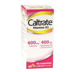 Caltrate Vitamine D3 600mg/400 UI 60 comprimés à avaler