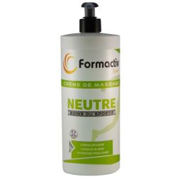 Formactiv Crème Neutre - 1 Litre - Massage sportif et soins longue durée