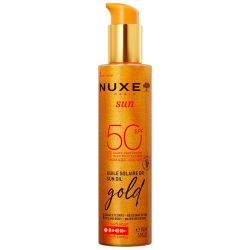Nuxe Sun Huile Solaire Or Haute Protection SPF50 - 150ml - Visage et Corps - Protection et éclat doré