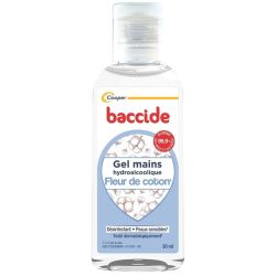 Cooper Baccide Gel Hydroalcoolique Mains Sans Rinçage Fleur de Coton - 30ml