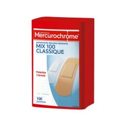 Mercurochrome Classiques Multi-Format - 100 Pansements