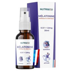 Nutri&Co Mélatonine Spray 20ml – Sommeil et endormissement rapide