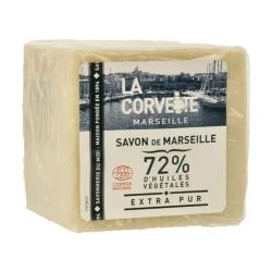 La Corvette Savon de Marseille Extra Pur - 100% Naturel - Peau Douce et Hydratée - Cube de 300g