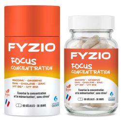 Gilbert Fyzio Focus Concentration 60 gélules – Performance mentale et concentration