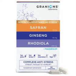 Granions Complexe Anti Stress 30 comprimés – Solution adaptogène sérénité, équilibre et vitalité