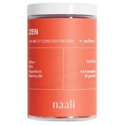 Naali Zen Gommes Calme et Concentration Safran - 90 Gummies Fraise