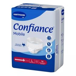 Confiance Mobile 7 Gouttes Taille L – 14 slips absorbants jour et nuit, discret et confortable, absorption rapide