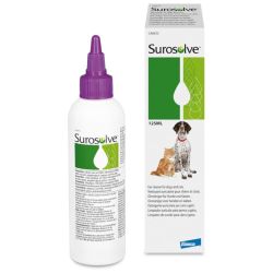 Elanco Surosolve Nettoyant Auriculaire Chien et Chat 125 ml – solution douce pour des oreilles propres et saines