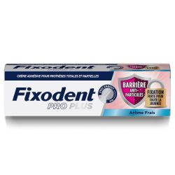 Fixodent Pro Plus Barrière Anti-Particules Crème Adhésive Prothèse Dentaire Arôme Frais - 40g